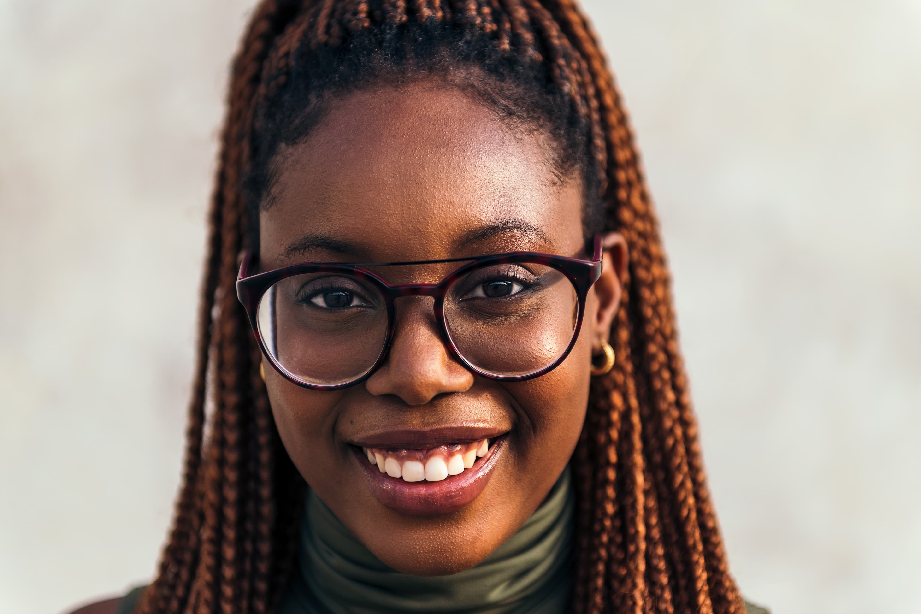 Portrait of a couple in warm sunset tones