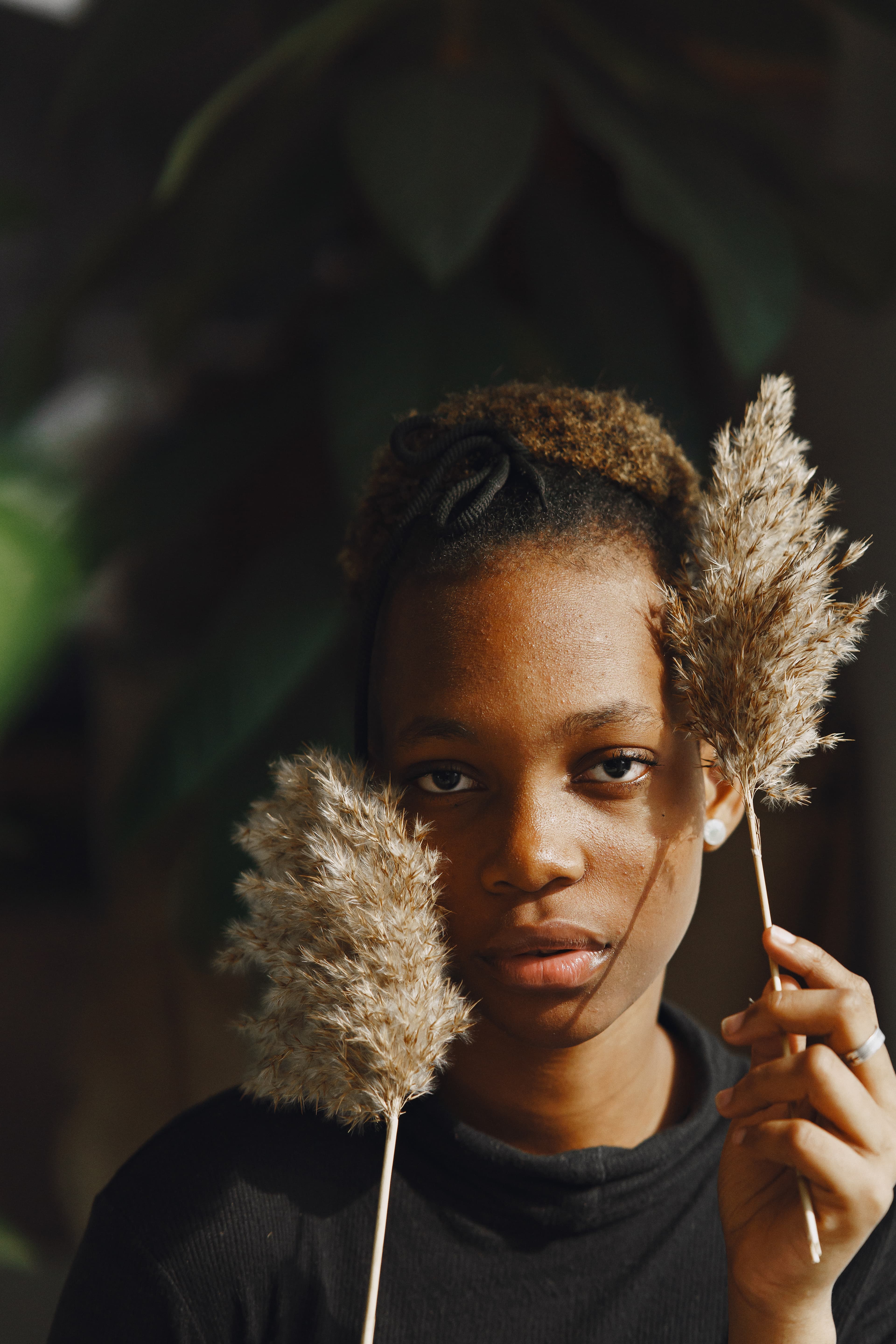 Portrait of a woman with soft light and clean background